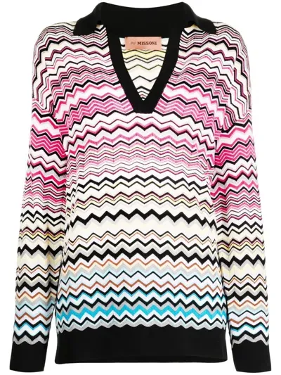 Missoni Zigzag Woven Jumper In Multicolour