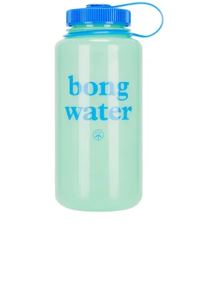 Mister Green Bong Water Nalgene In Glow Green With Blue Cap