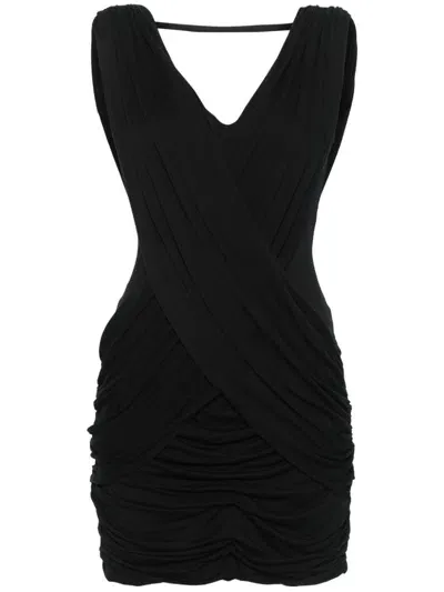 Mitiliane Couture Crossbody Mini Dress In Black