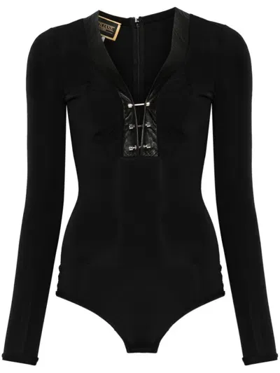 Mitiliane Couture Piercing-detail Bodysuit In Black