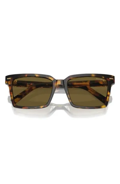 Miu Miu 55mm Rectangular Sunglasses In Brown