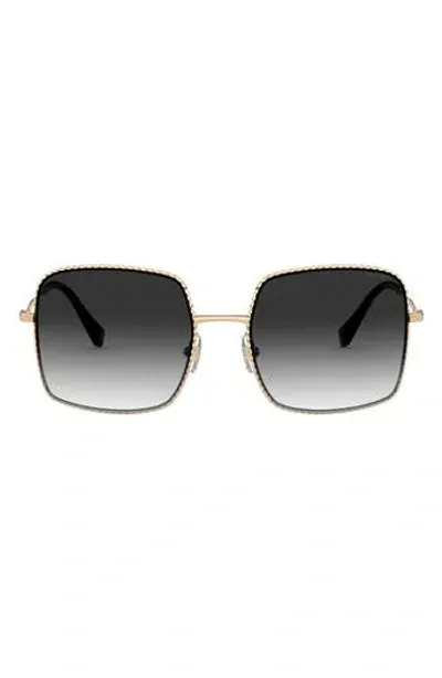 Miu Miu 56mm Gradient Rectangular Sunglasses In Antique Gold/grey Gradient