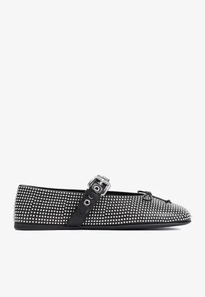 Miu Miu Flat Shoes In Black