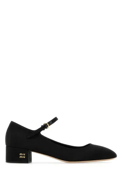 Miu Miu Black Fabric Pumps