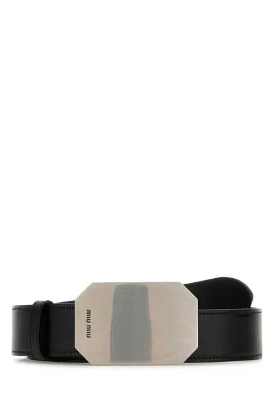 Miu Miu Black Leather Belt