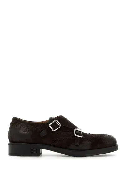 Miu Miu X Church's Leather Brogues In Brown