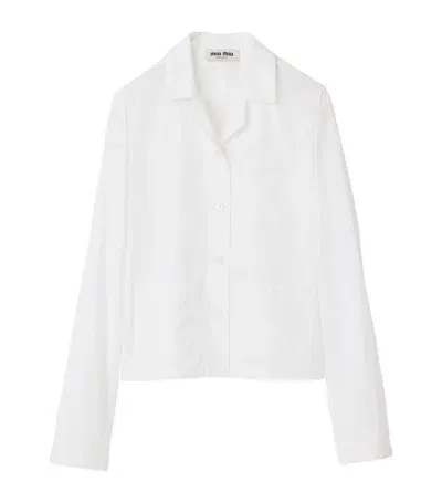 Miu Miu Pocket Shirt In White