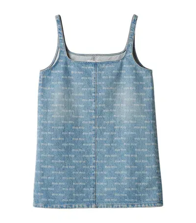 Miu Miu Denim Dress In Blue