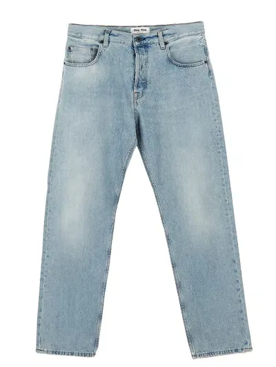 Miu Miu Denim Trouser In Blue