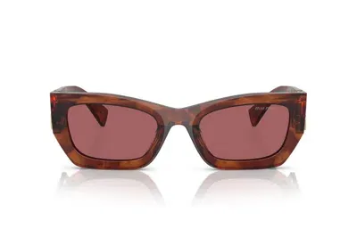 Miu Miu Eyewear Square Frame Sunglasses In Brown