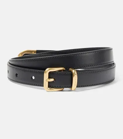 Miu Miu Leather Belt In Animal Print