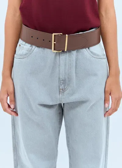 Miu Miu Leather Belt In Brown