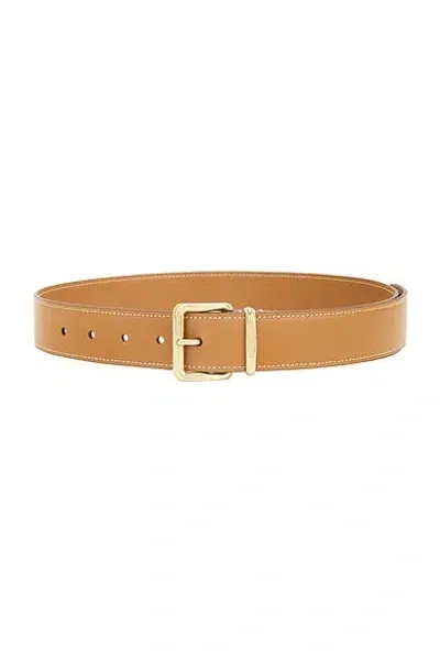 Miu Miu Leather Belt In Caramel