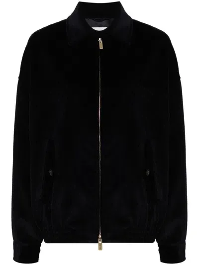 Miu Miu Logo-appliqué Jacket In Black