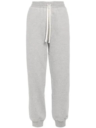 Miu Miu Cotton Fleece Joggers In Grey