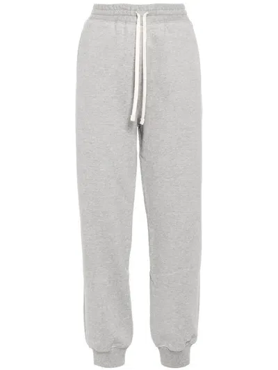 Miu Miu Logo-patch Track Pants In Grey