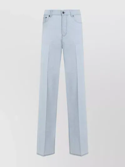 Miu Miu Light Blue Cotton Pants