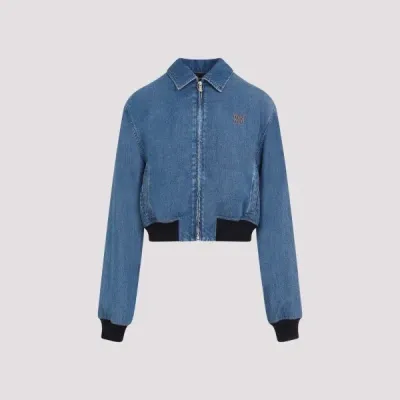 Miu Miu Lyocell Jacket 42 In Blue