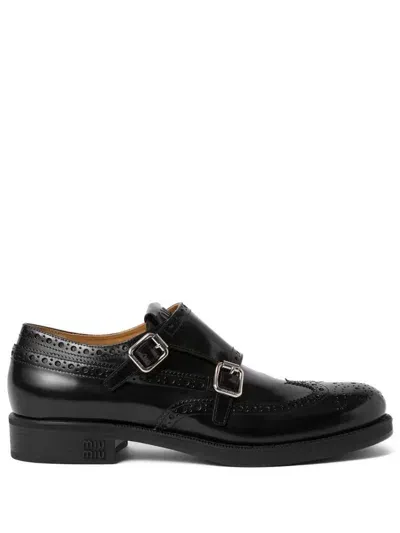 Miu Miu Moccasins In Black