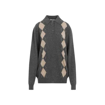 Miu Miu Slate Grey Cashmere Polo