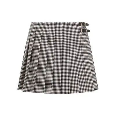 Miu Miu White Wool Skirt