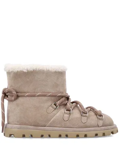 Miu Miu Winter Boots In Nude