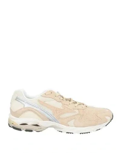 Mizuno Panelled Low-top Sneakers In Beige