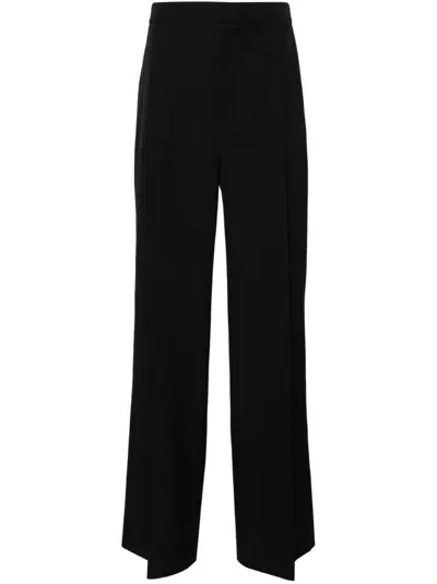 Mlga Wide-leg Tailored Trousers In Schwarz