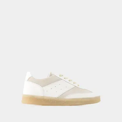 Mm6 Maison Margiela 6 Court Sneakers In White