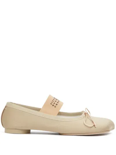 Mm6 Maison Margiela Anatomic Ballerinas In Nude