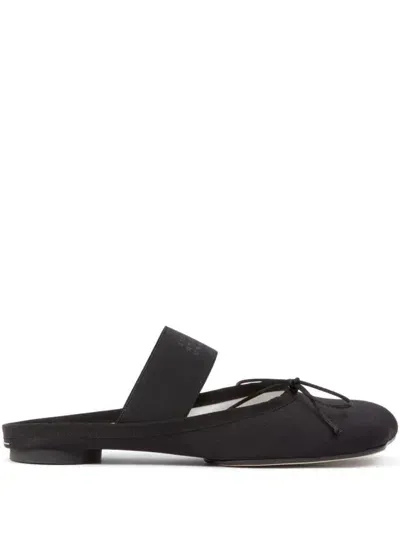 Mm6 Maison Margiela Anatomic-toe Leather Slippers In Black