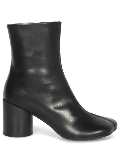 Mm6 Maison Margiela Ankle 7 Black Leather Booties