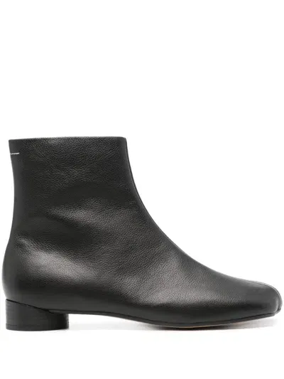 Mm6 Maison Margiela Black Zip Boots