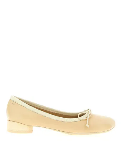 Mm6 Maison Margiela Anatomic Flat Shoes Beige