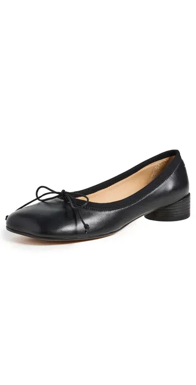 Mm6 Maison Margiela Black Anatomic Classic Ballerina Flats