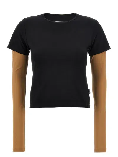 Mm6 Maison Margiela Basic T Shirt In Black