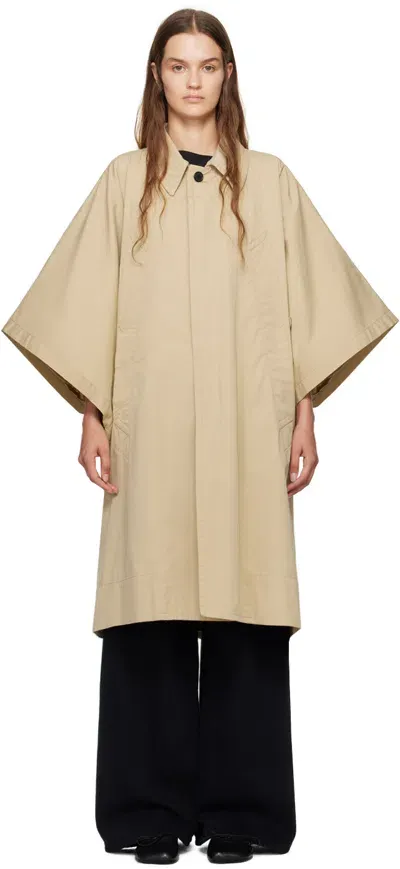 Mm6 Maison Margiela Beige Angel Sleeve Trench Coat In 113 Beige