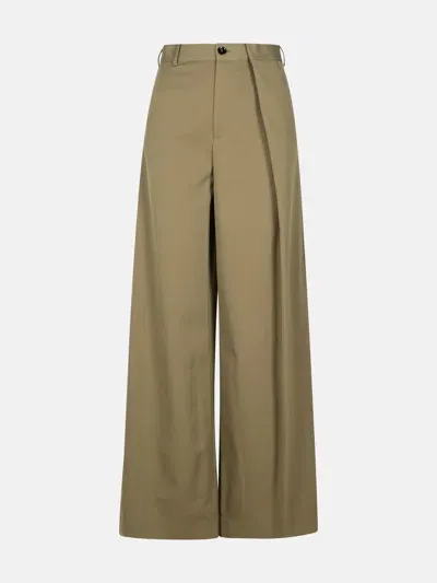 Mm6 Maison Margiela Beige Polyester Blend Trousers