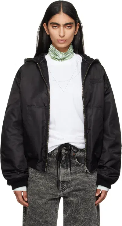 Mm6 Maison Margiela Black Sport Bomber Jacket