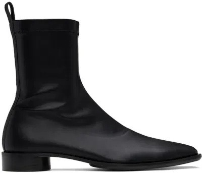 Mm6 Maison Margiela Leather Boots In T8013 Black