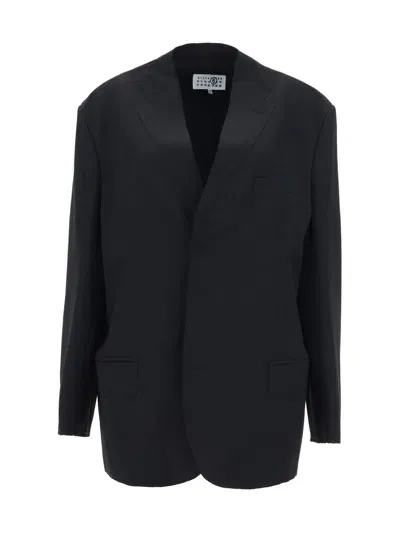 Mm6 Maison Margiela Blazers & Vests In Black