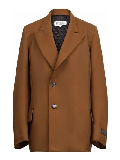 Mm6 Maison Margiela Brown Tailor Jacket In Marrón