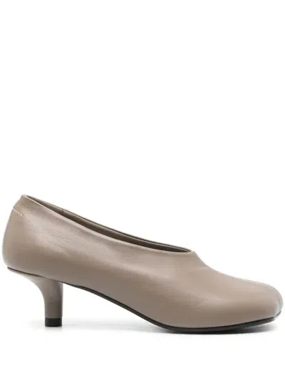 Mm6 Maison Margiela 55mm Asymmetric-toe Pumps In T2146 Fossil