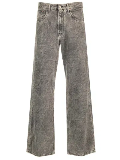 Mm6 Maison Margiela Creased Jeans In Grey