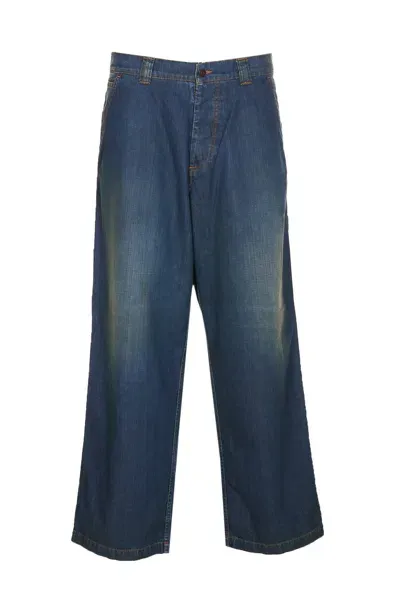 Mm6 Maison Margiela Denim Jeans With Americana Wash In Black