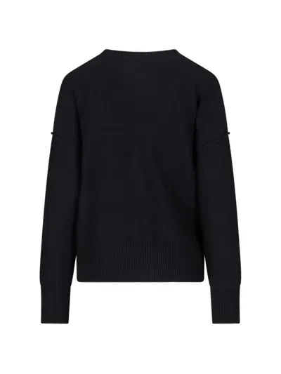 Mm6 Maison Margiela Destroyed Cardigan In Black