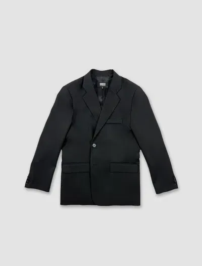 Mm6 Maison Margiela Double-breasted Blazer In Black