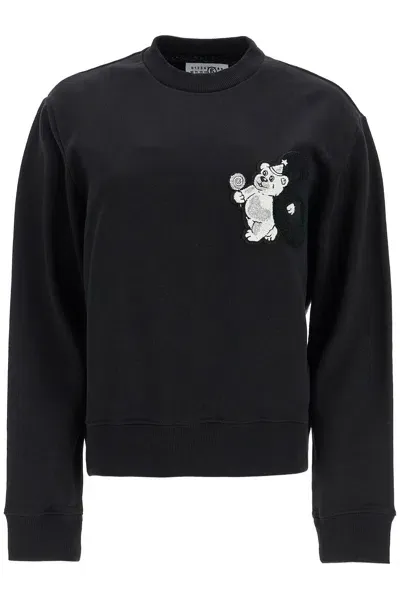 Mm6 Maison Margiela Felpa Party Bear In Black