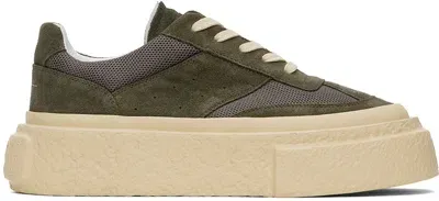 Mm6 Maison Margiela Gray Gambetta Lace-up Platform Sneakers In T2151 Tarmac