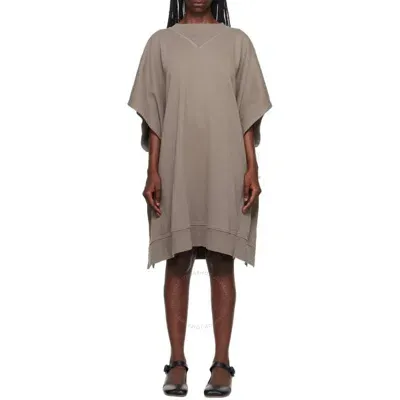 Mm6 Maison Margiela Gray Drop Shoulder Minidress In Grey